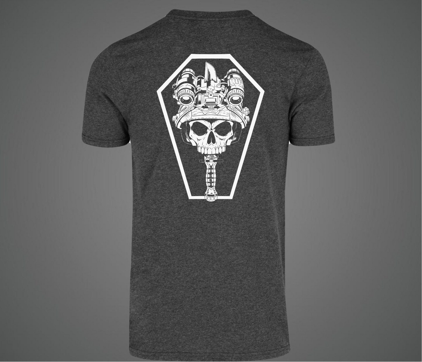 Polera cuchillo y calavera